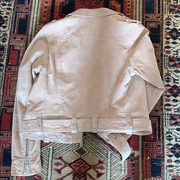 BLANK NYC Blush Pink Candy Crush Suede Moto Jacket Medium - Picture 9 of 12